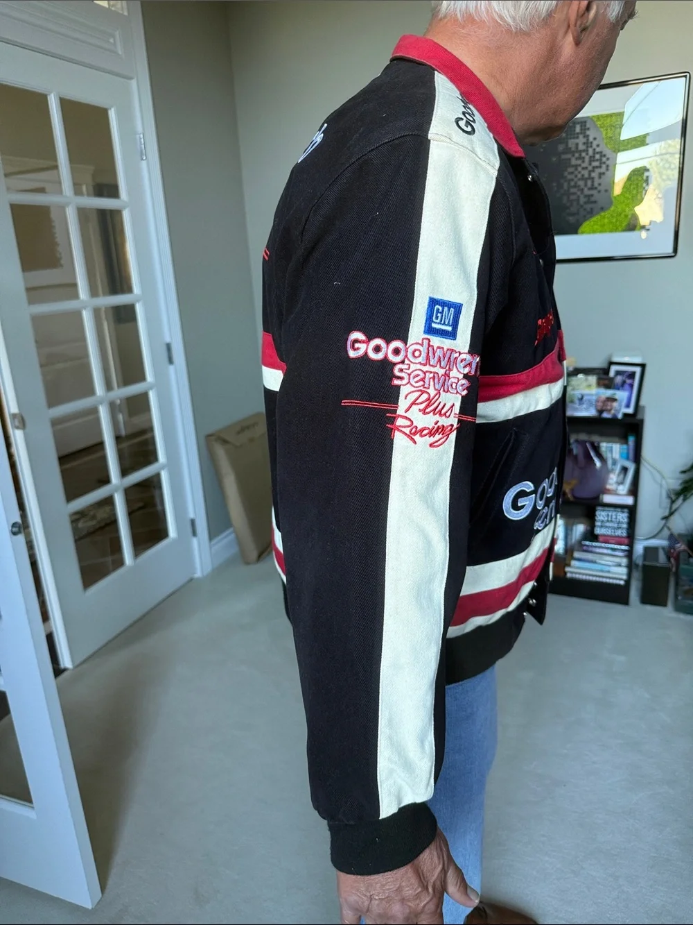 JH Collectibles Black, White & Red Goodwrench Racing Bomber Jacket